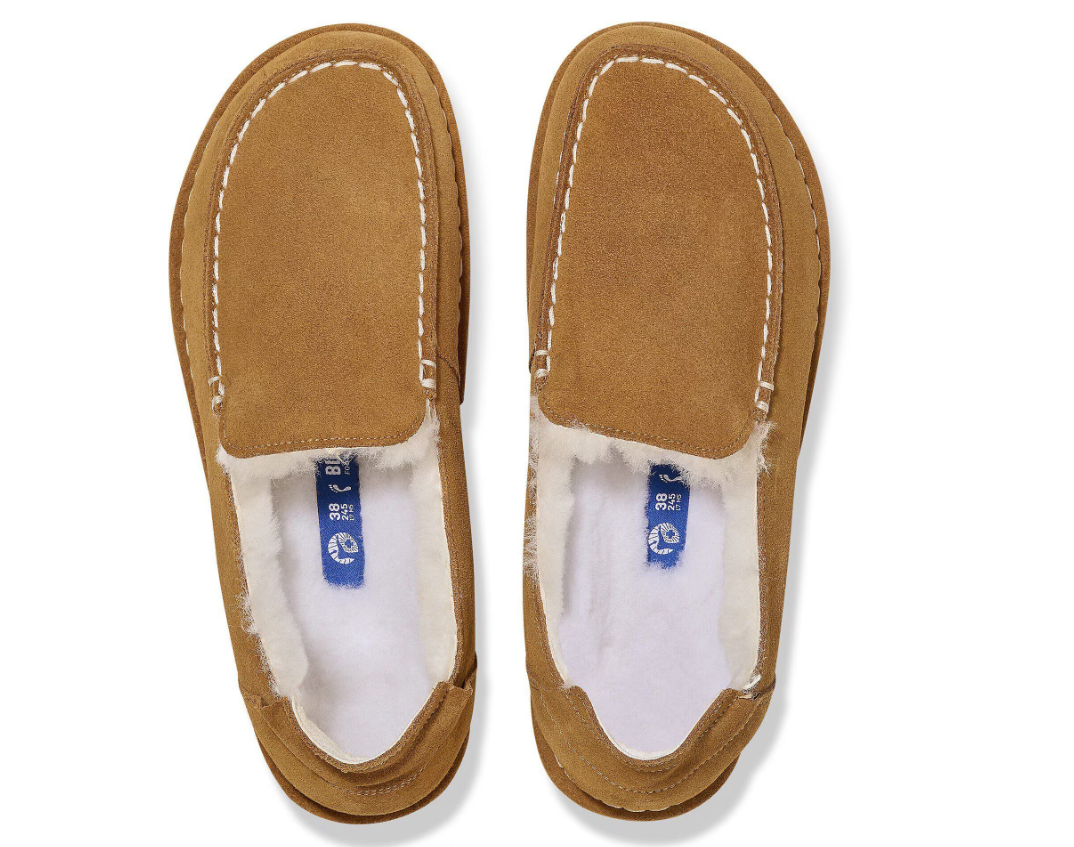 Birkenstock Utti Shearling Suede Leather Mink Regular