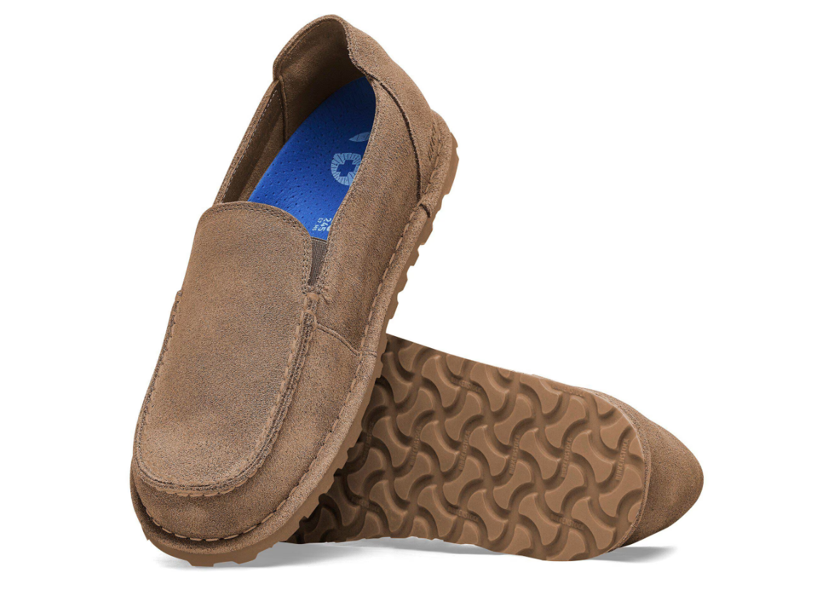 Birkenstock Utti Slip On Suede Leather - Gray Taupe, Regular