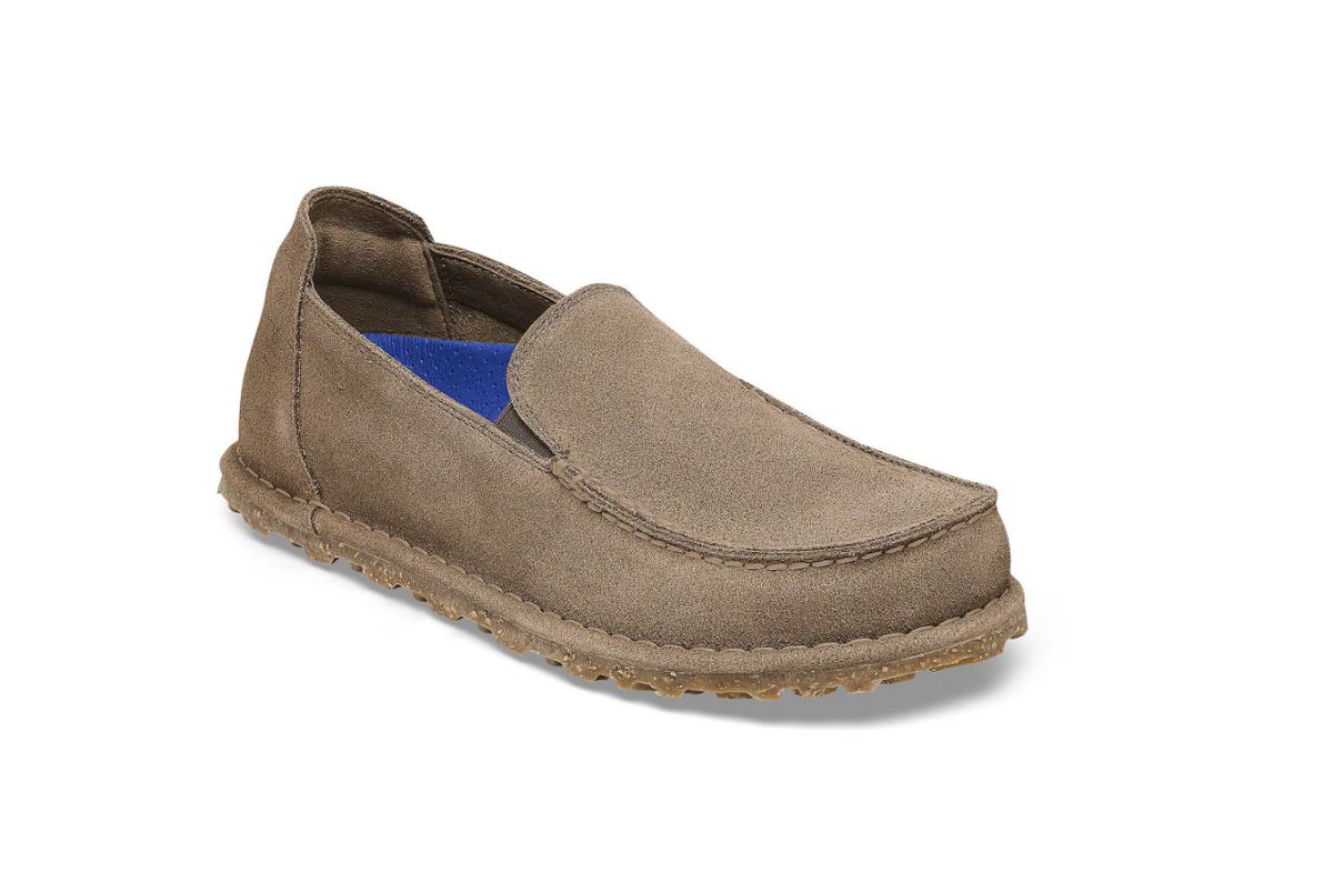 Birkenstock Utti Slip On Suede Leather - Gray Taupe, Regular