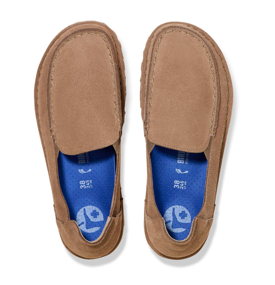 Birkenstock Utti Suede Leather Taupe Narrow