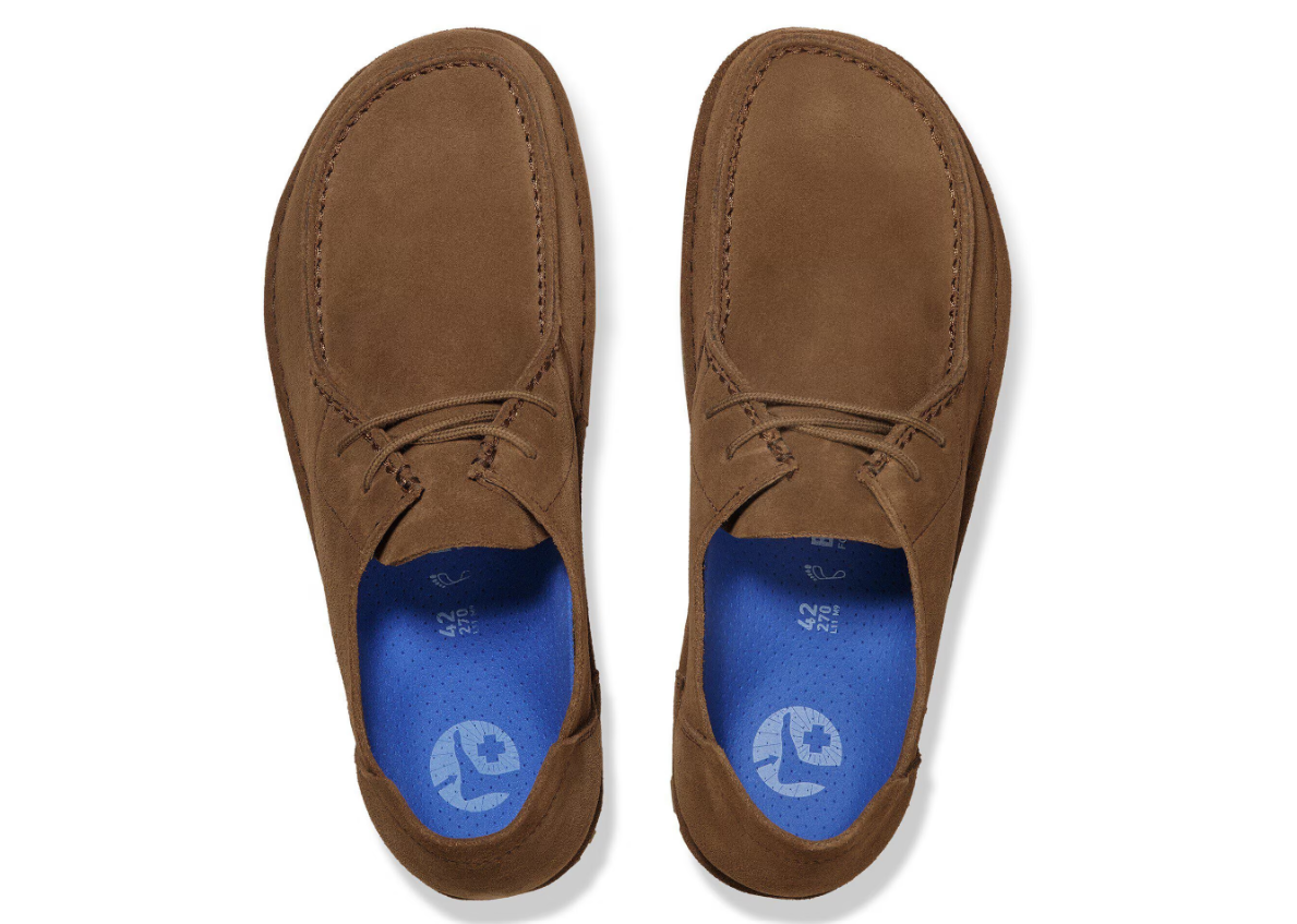 Birkenstock Utti Lace Dark Suede Leather - Tea, Regular