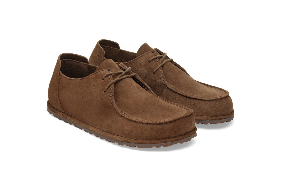 Birkenstock Utti Lace Dark Suede Leather - Tea, Regular