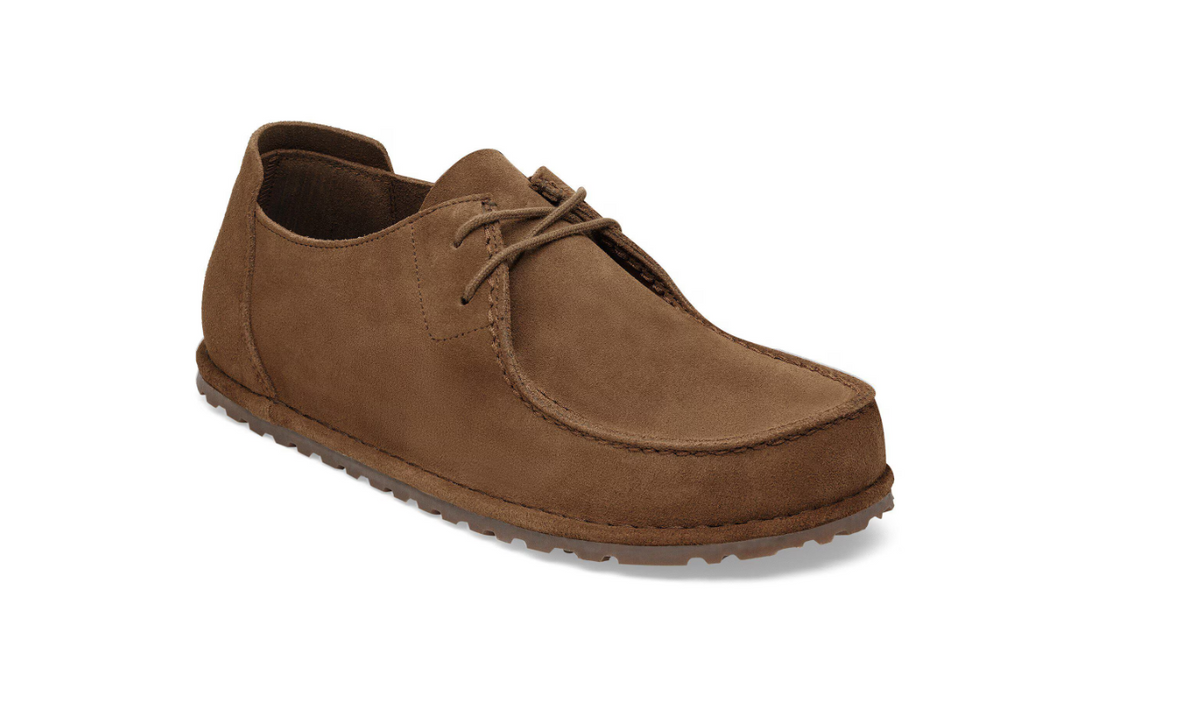 Birkenstock Utti Lace Dark Suede Leather - Tea, Regular