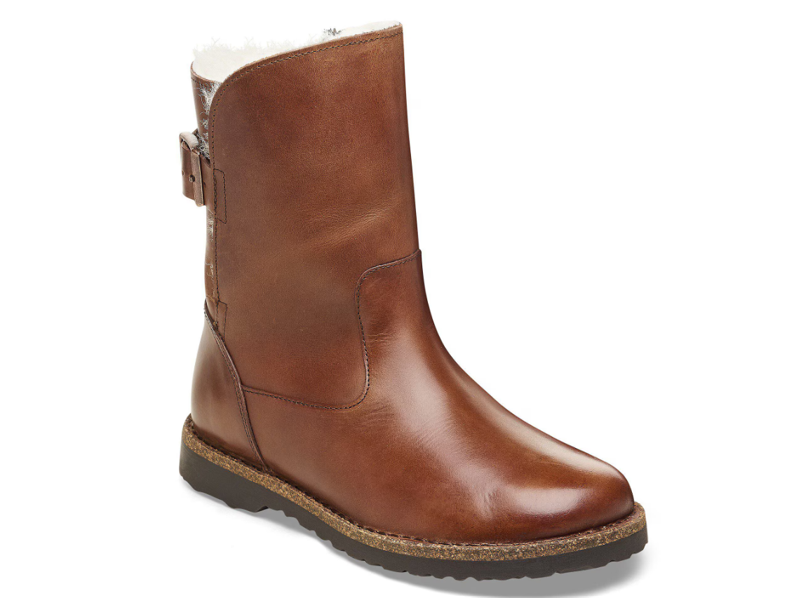 Birkenstock Uppsala Shearling Leather Cognac Regular
