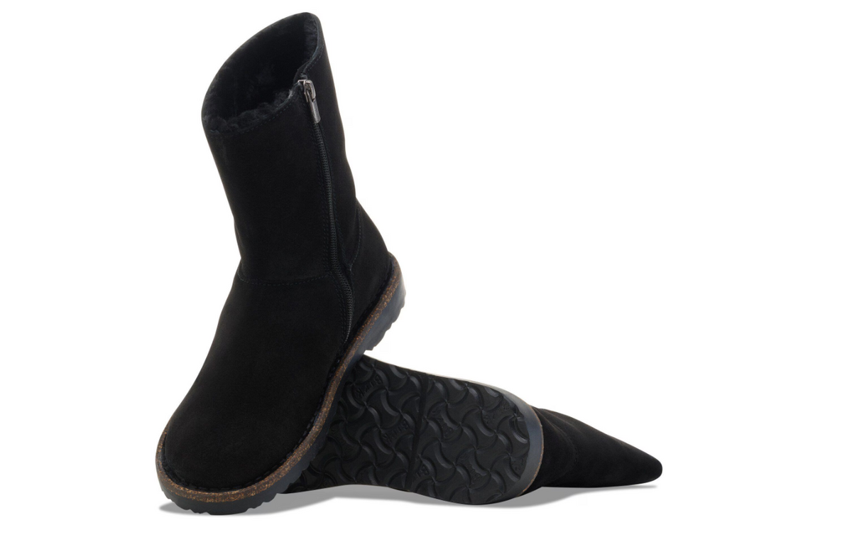 Birkenstock Uppsala Zip Shearling Black Narrow