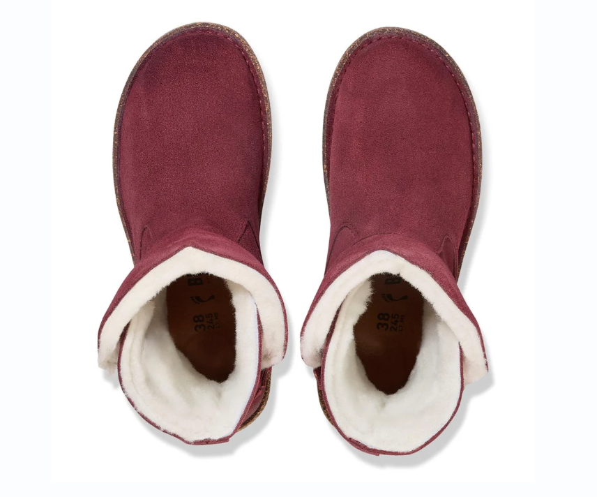 Birkenstock Uppsala Shearling Suede Leather Boot - Zinfandel, Regular