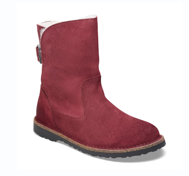 Birkenstock Uppsala Shearling Suede Leather Boot - Zinfandel, Regular