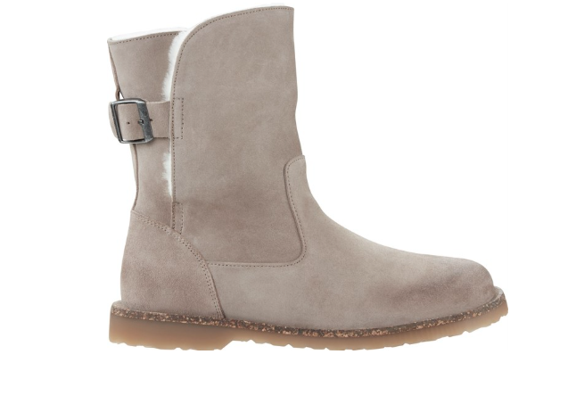 Birkenstock Uppsala Shearling Suede Leather Boot Soft Pink Regular
