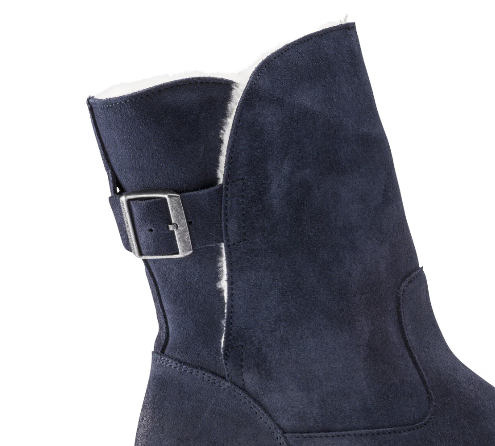 Birkenstock Uppsala Shearling Suede Leather - Navy, Regular