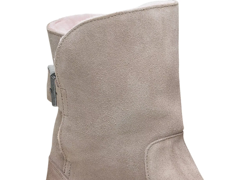 Birkenstock Uppsala Shearling Suede Leather Gray Taupe Regular