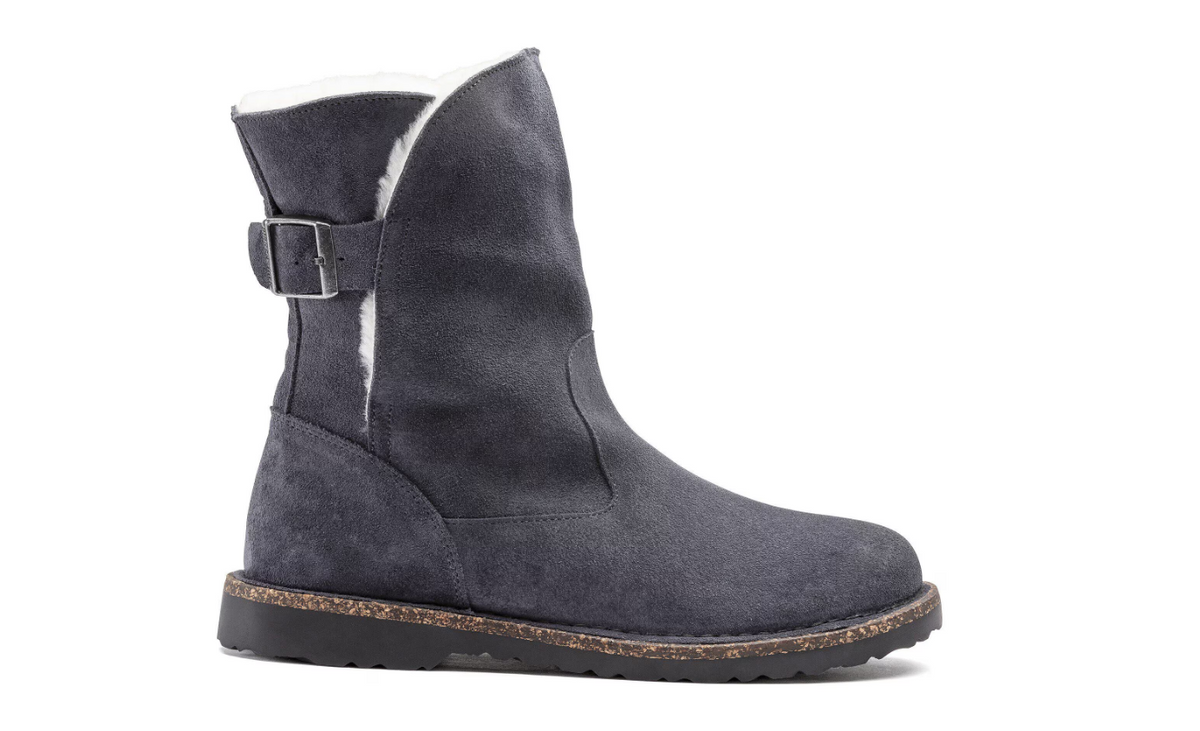 Birkenstock Uppsala Shearling Suede Leather - Graphite, Regular