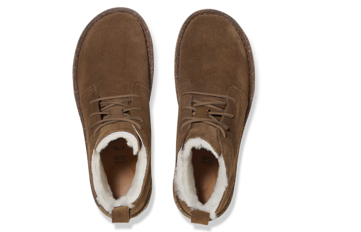 Birkenstock Uppsala Mid Shearling Suede Leather Dark Tea Regular
