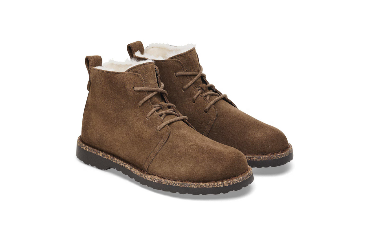 Birkenstock Uppsala Mid Shearling Suede Leather Dark Tea Regular
