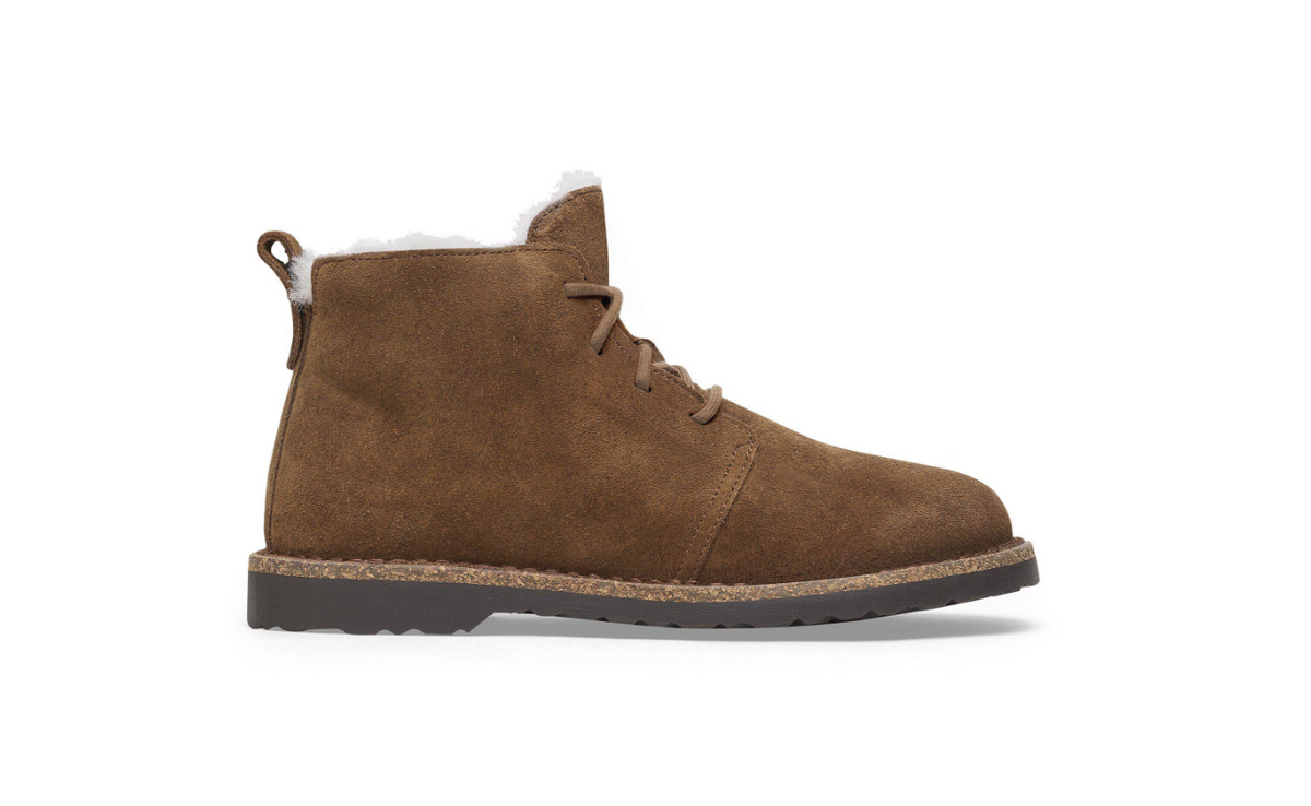 Birkenstock Uppsala Mid Shearling Suede Leather Dark Tea Regular