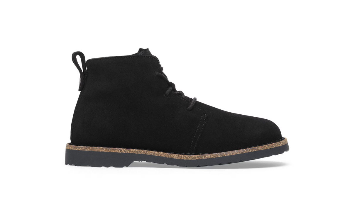 Birkenstock Uppsala Mid Shearling Suede Leather Black Regular