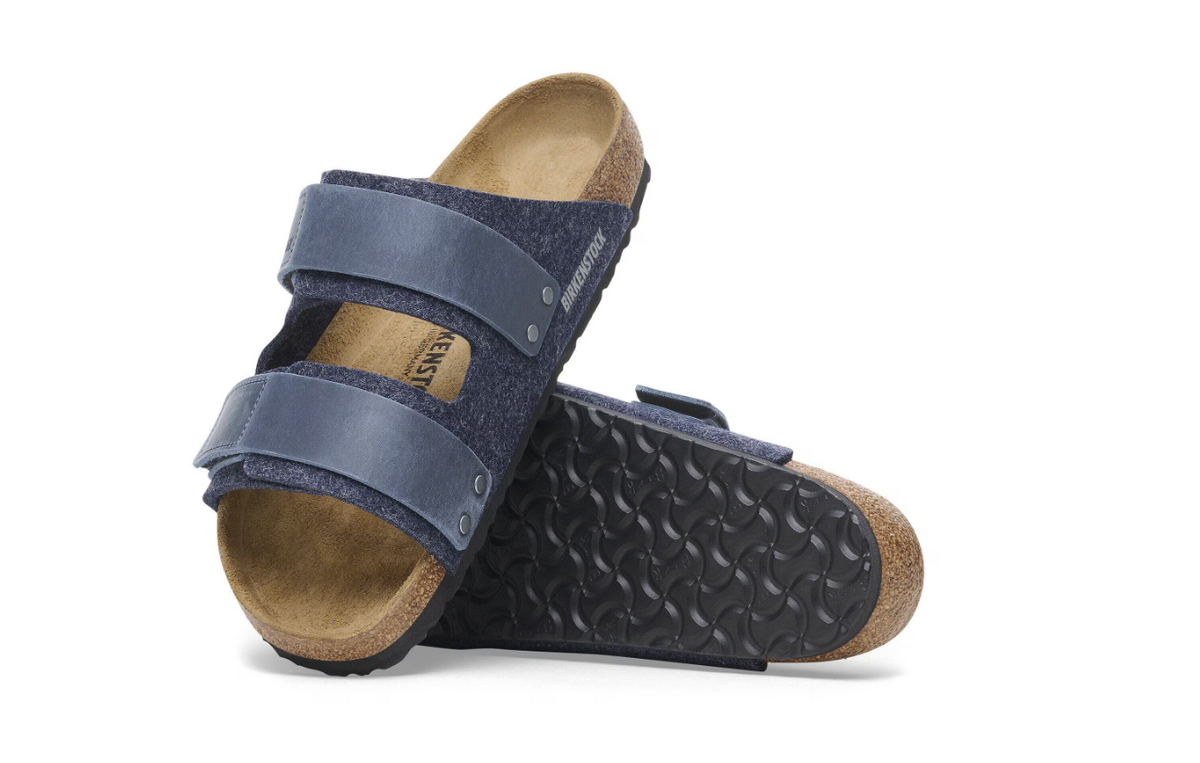 Birkenstock Uji Natural Leather Felt - Midnight, Narrow