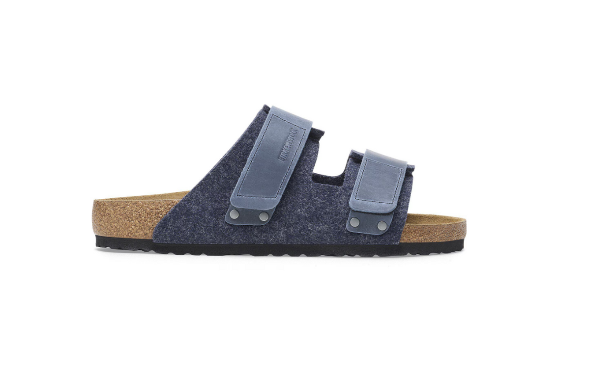 Birkenstock Uji Natural Leather Felt - Midnight, Narrow