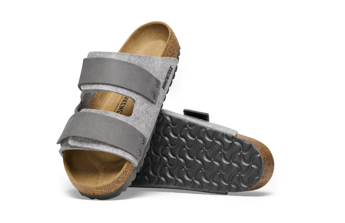 Birkenstock Uji Natural Leather-Felt -Light Gray, Regular