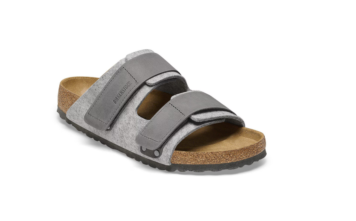 Birkenstock Uji Natural Leather-Felt -Light Gray, Regular