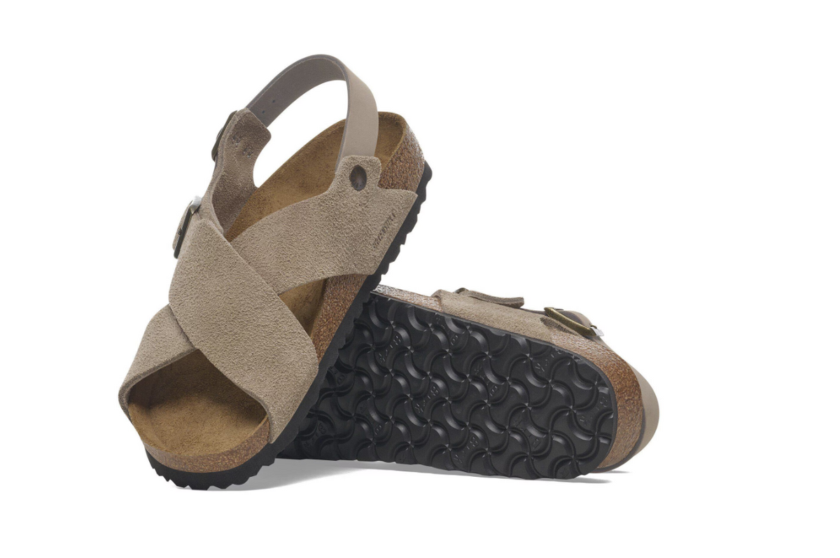 Birkenstock Tulum Soft Footbed Suede Nubuck Sandals - Taupe, Narrow