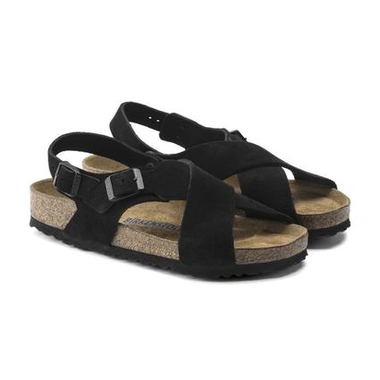 Birkenstock Tulum Soft Footbed Suede Leather - Black, Narrow