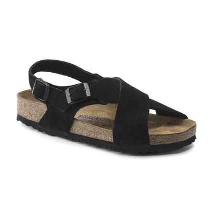 Birkenstock Tulum Soft Footbed Suede Leather - Black, Narrow