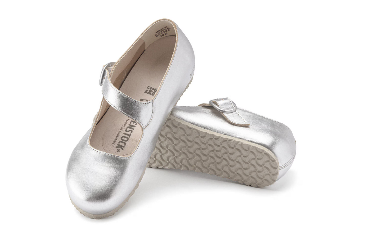 Birkenstock Tracy Natural Leather Silver Women's Narrow