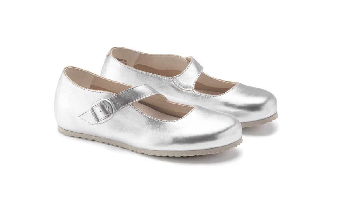 Birkenstock Tracy Natural Leather Silver Women's Narrow