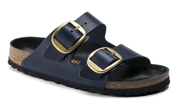 Birkenstock Arizona Big Buckle Oiled Leather Sandals - Blue - Narrow