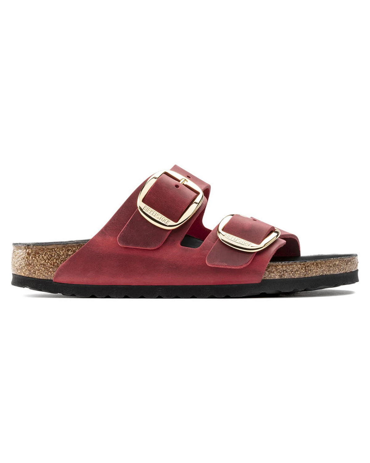 Birkenstock Arizona Big Buckle Oiled Leather Sandals - Fire Red - Narrow