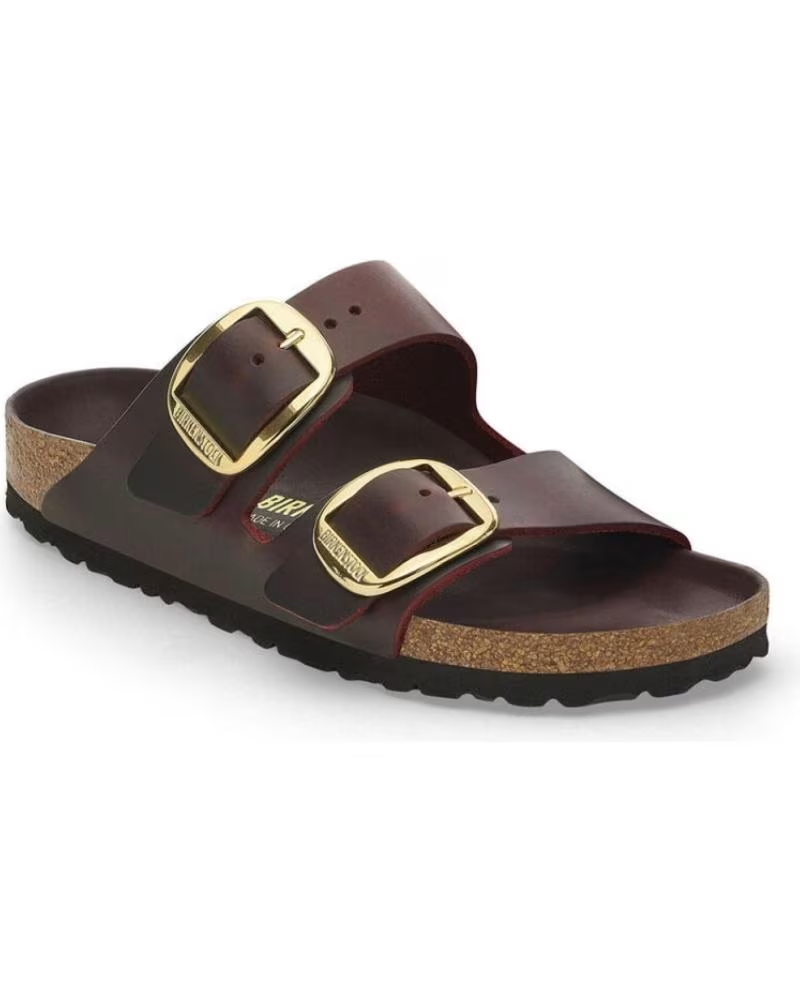 Birkenstock Arizona Big Buckle Oiled Leather Sandals - Zinfandel - Narrow