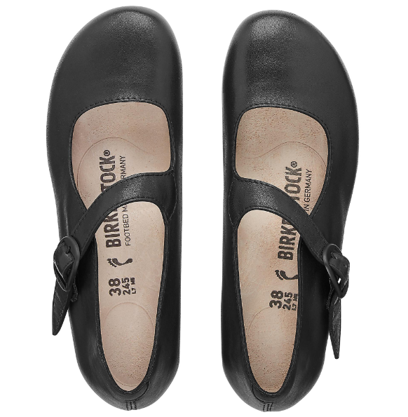 Birkenstock Tracy Natural Leather Black Regular