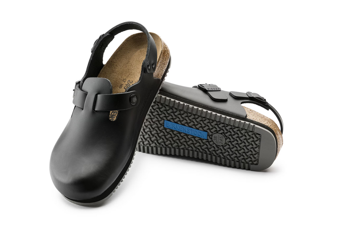 Birkenstock Tokio Super Grip Leather Black Regular