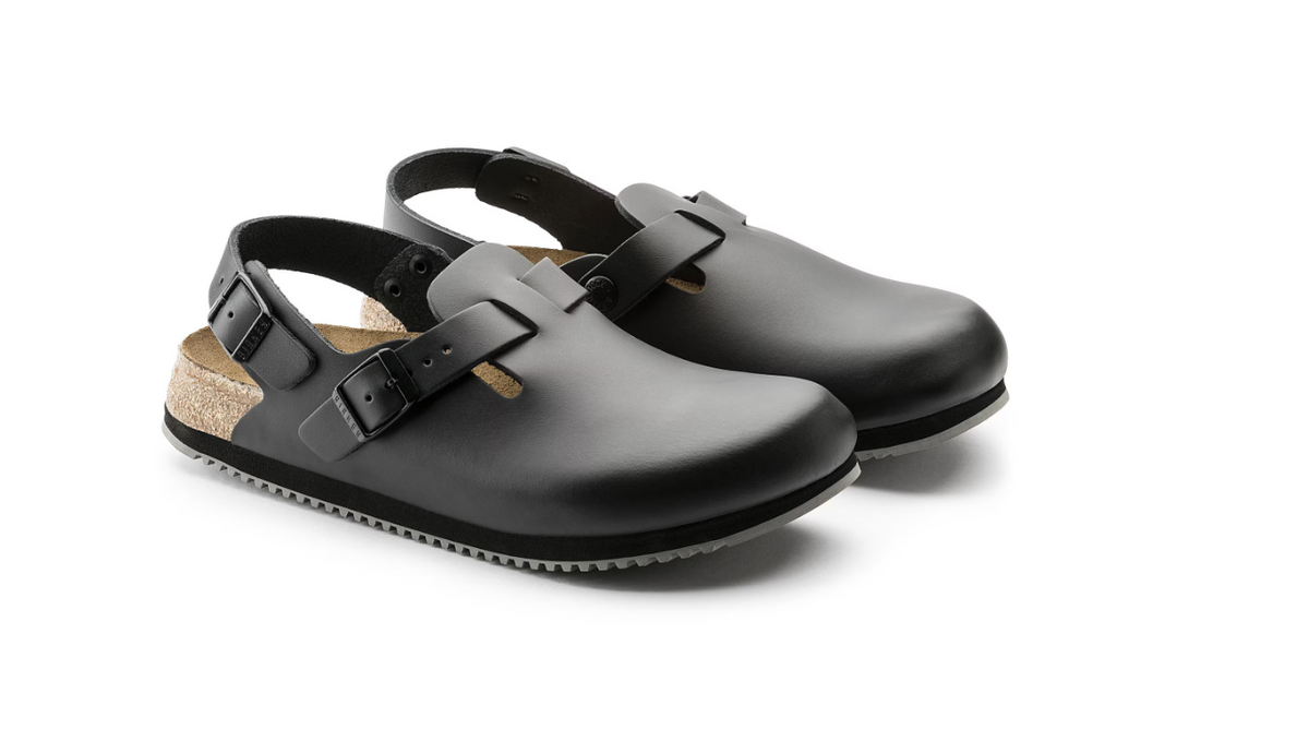 Birkenstock Tokio Super Grip Leather Black Regular