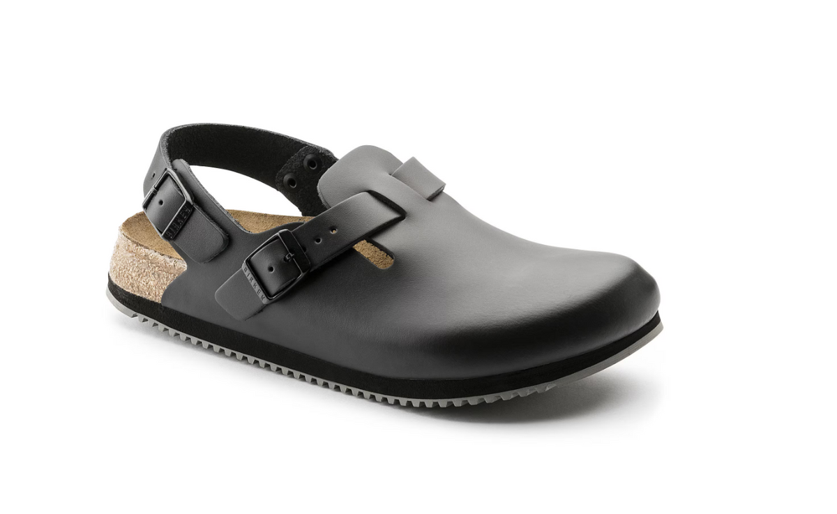Birkenstock Tokio Super Grip Leather Black Regular