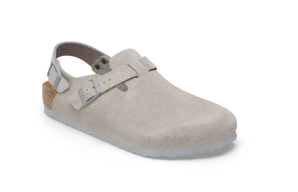 Birkenstock Tokio Suede Leather Stone Coin Narrow