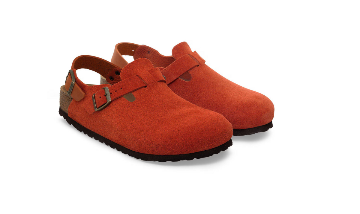 Birkenstock Tokio Suede Leather Rust Brown Burnt Orange Regular