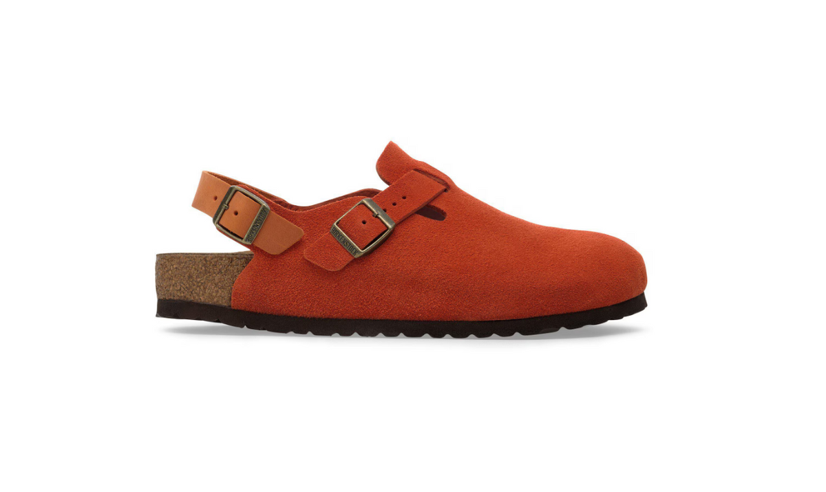 Birkenstock Tokio Suede Leather Rust Brown Burnt Orange Regular