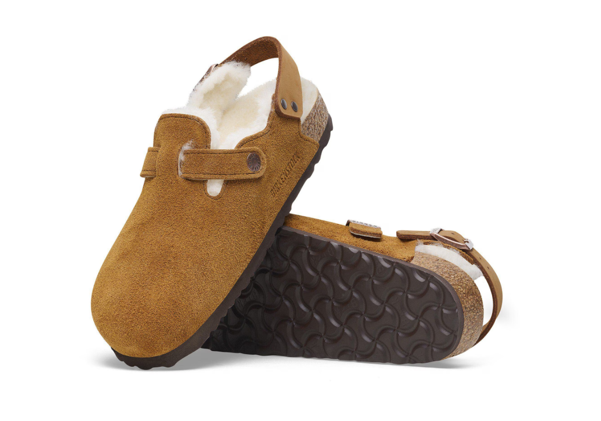Birkenstock Tokio Shearling Suede Leather Mink Regular
