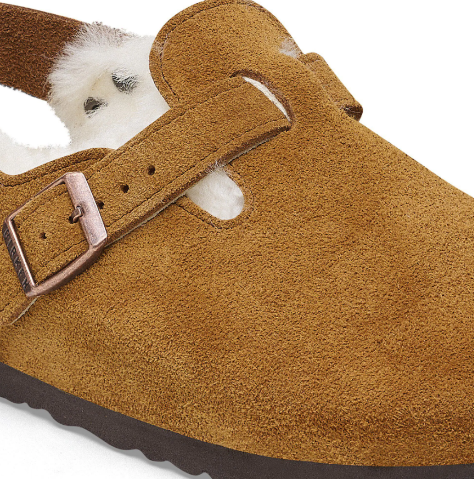 Birkenstock Tokio Shearling Suede Leather Mink Regular