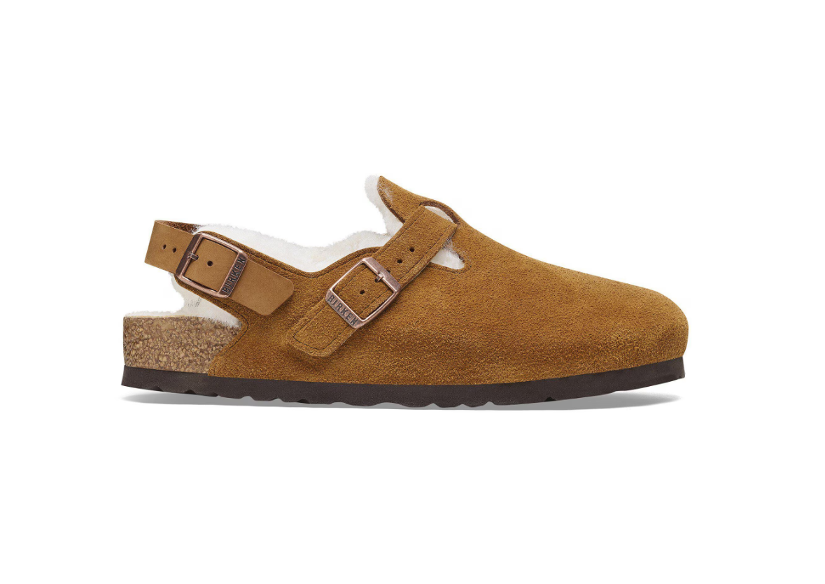 Birkenstock Tokio Shearling Suede Leather Mink Regular