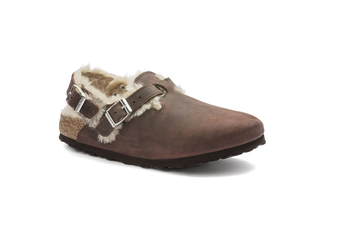 Birkenstock Tokio Shearling Oiled Leather Brown Regular
