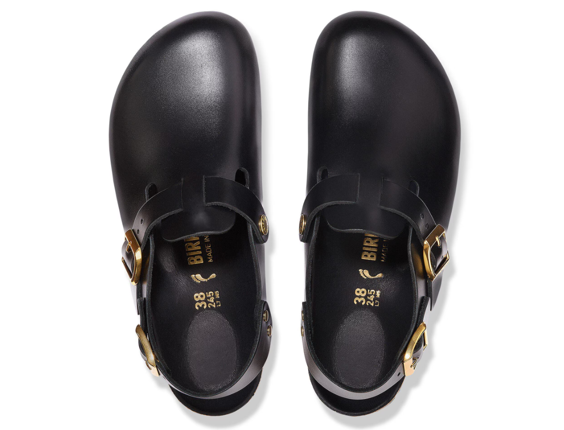 Birkenstock Tokio II Natural Leather Black New Dressy Leather Regular