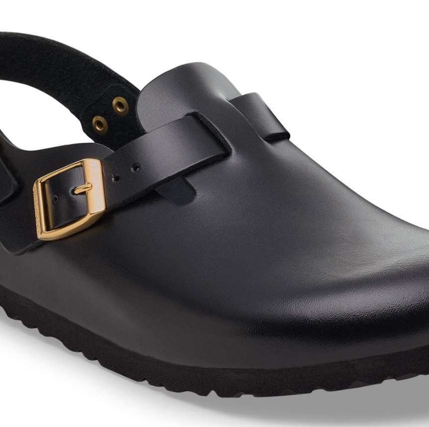 Birkenstock Tokio II Natural Leather Black New Dressy Leather Regular