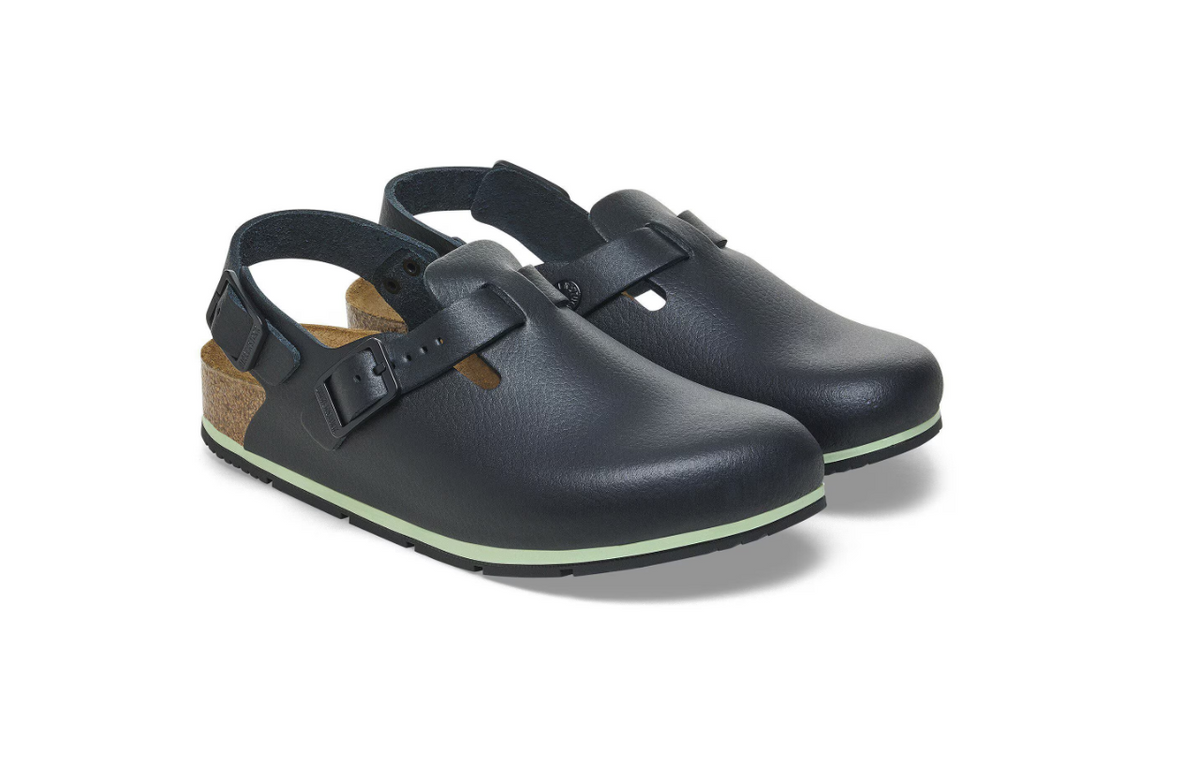 Birkenstock Tokio PRO Natural Leather Coated - Black, Narrow