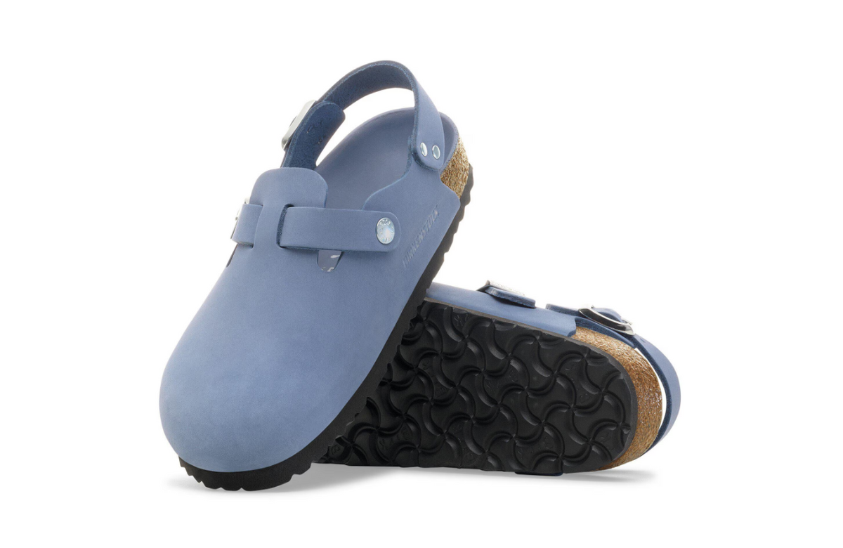 Birkenstock Tokio Nubuck Leather Stone Blue Narrow