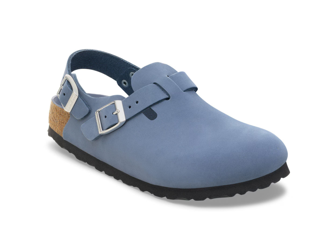 Birkenstock Tokio Nubuck Leather Stone Blue Narrow