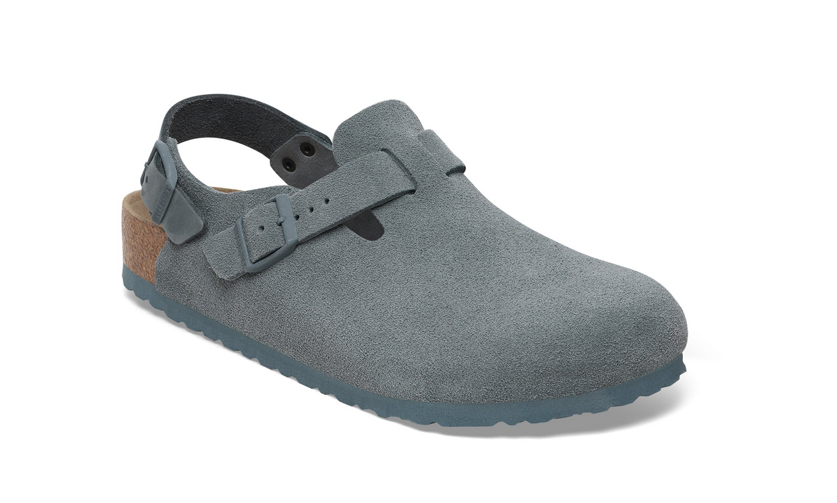 Birkenstock Tokio Suede Leather Basalt Gray Narrow