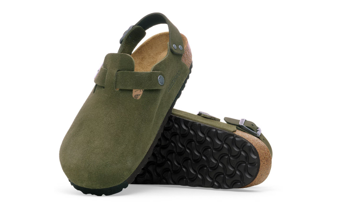 Birkenstock Tokio Suede Leather Clog - Thyme, Regular