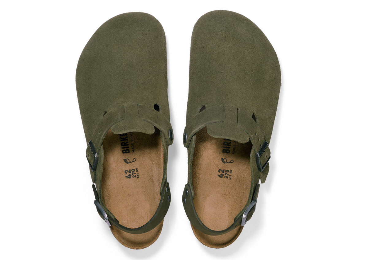 Birkenstock Tokio Suede Leather Clog - Thyme, Regular